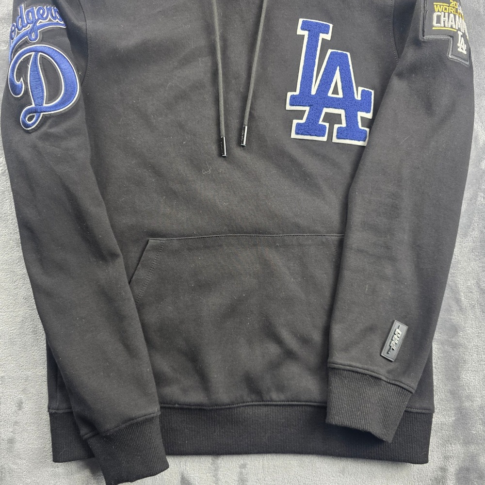 LA Dodgers Pro Standard Hoodie Mens S Black 2020 World Series Champions Patch - Picture 3 of 14